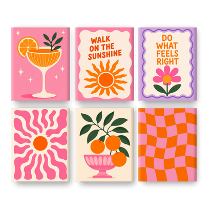 6 Mini Paintings | Hello Sunshine Set - Schilder Op Nummers