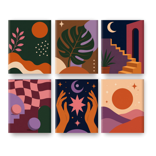 6 Mini Paintings | Middernacht Magie Set
