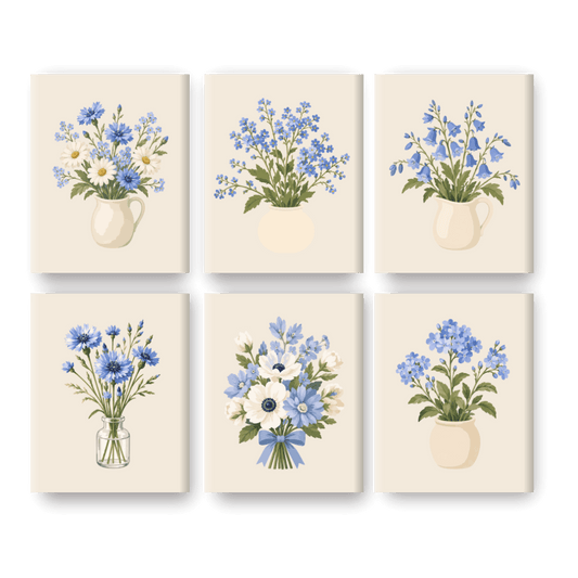 6 Mini Paintings | Vergeet-mij-niet Set