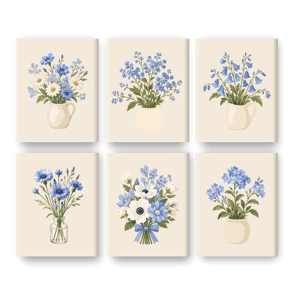6 Mini Paintings | Vergeet-mij-niet Set