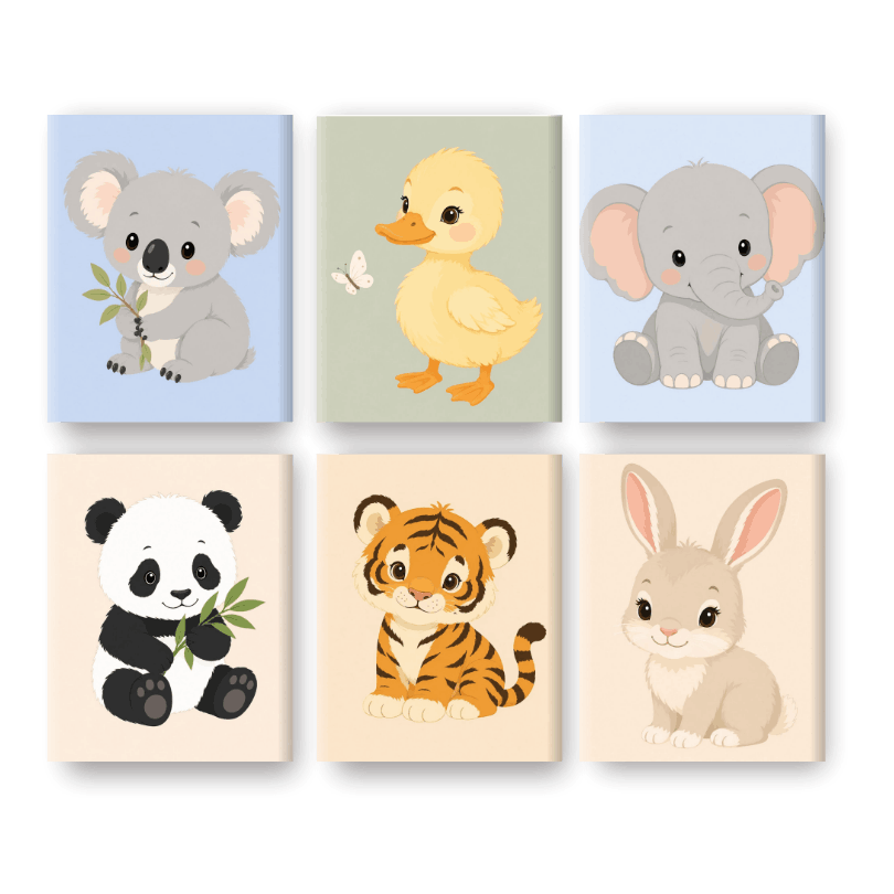 6 Mini Paintings | Kleine Schatjes Set