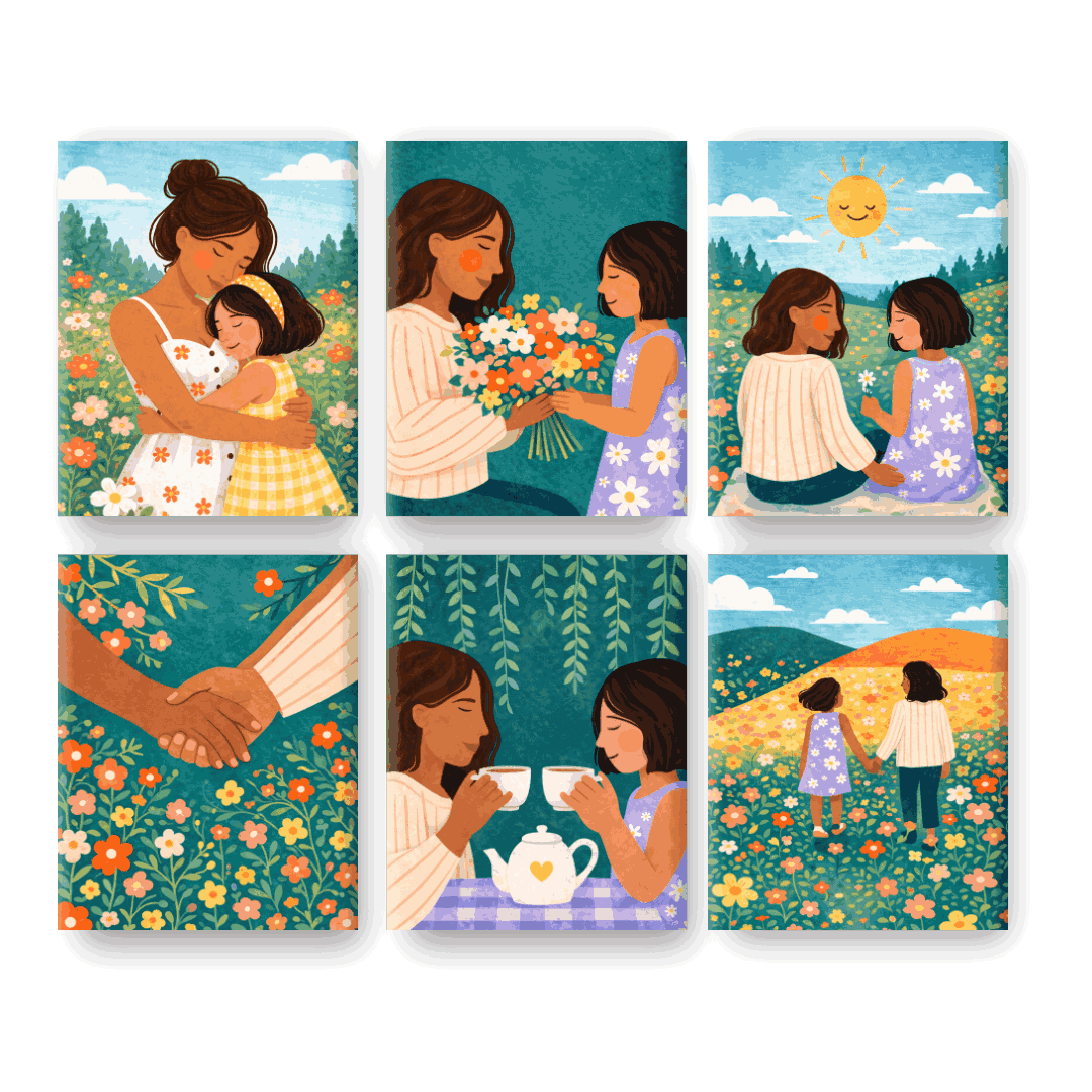 6 Mini Paintings | Samen Momenten Set- Schilderen op nummers