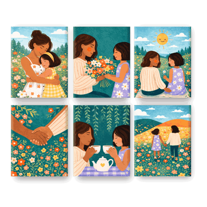 6 Mini Paintings | Samen Momenten Set- Schilderen op nummers