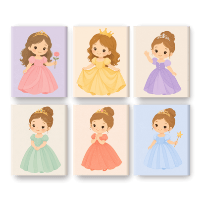 6 Mini Paintings | Klein Prinsesje Set