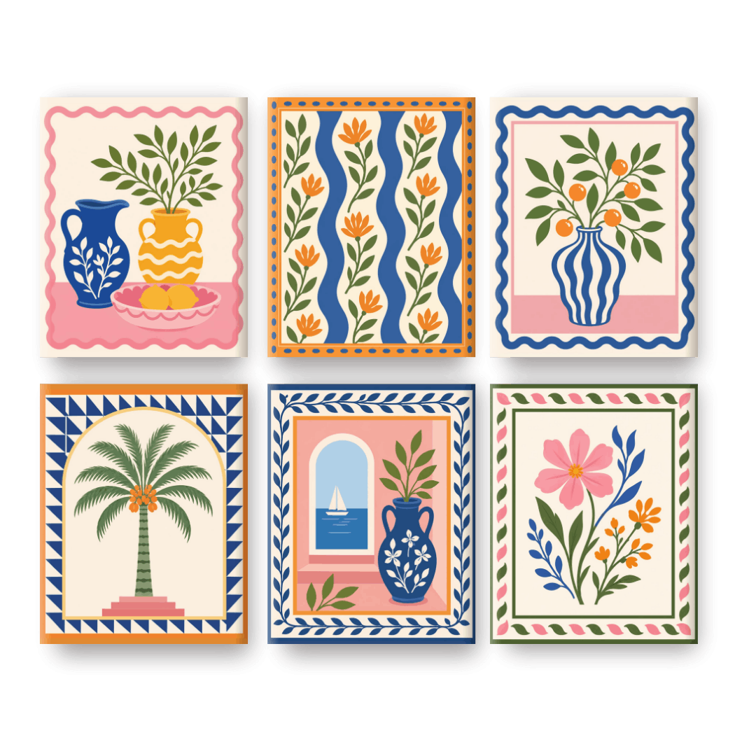 6 Mini Paintings | Zonnig Stilleven Set
