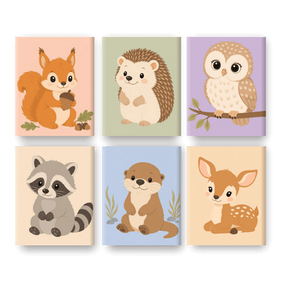 6 Mini Paintings | Bosvrienden Set