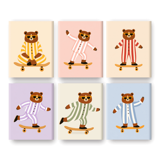 6 Mini Paintings | Skater Beren Set