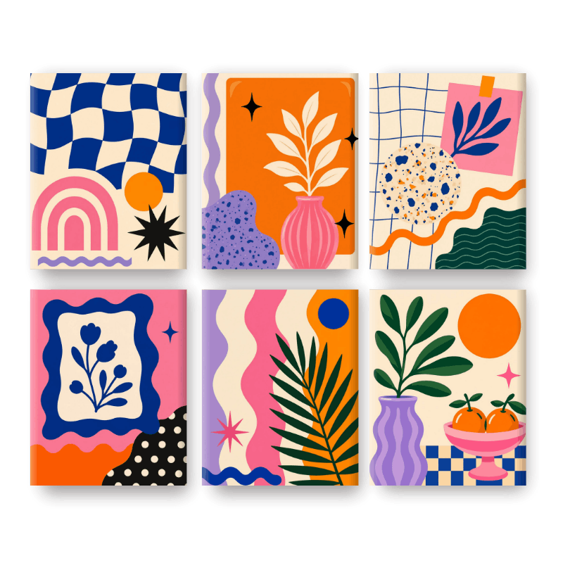 6 Mini Paintings | Gedurfd & Bloeiend Set