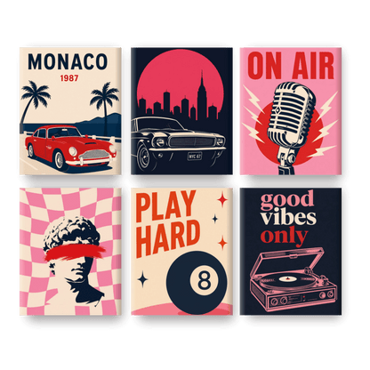 6 Mini Paintings | Classic Vibes Set
