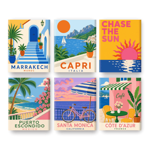 6 Mini Paintings | Bon Voyage Set - Schilder Op Nummers