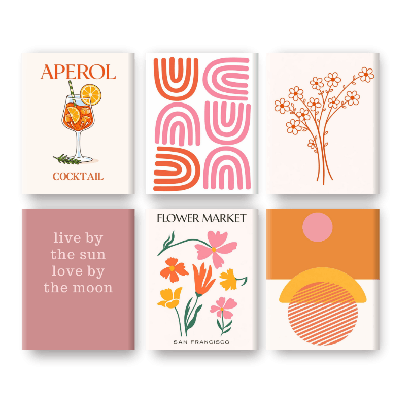 6 Mini Paintings | Bloei & Glans Set- Schilderen op nummers