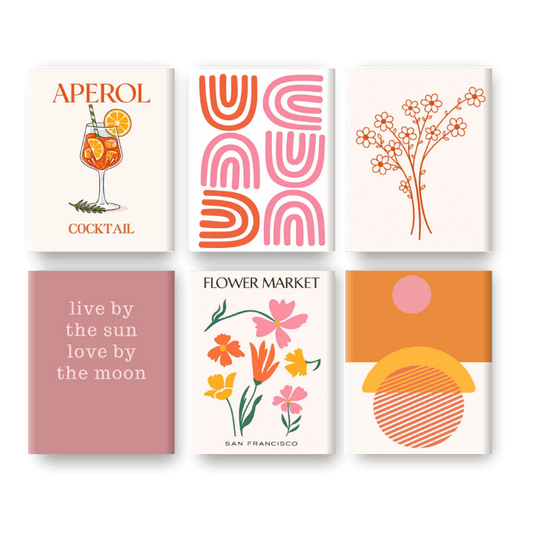 6 Mini Paintings | Bloei & Glans Set- Schilderen op nummers