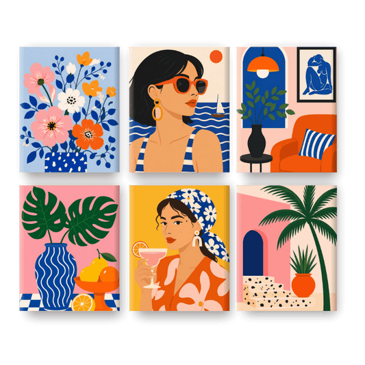 6 Mini Paintings | Zongezoend Set