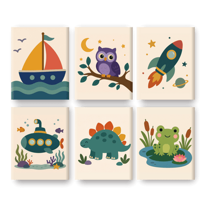 6 Mini Paintings | Kleine Avonturiers Set