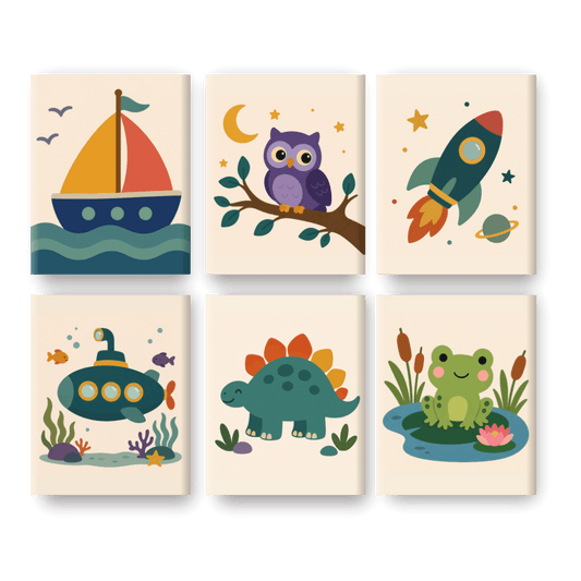 6 Mini Paintings | Kleine Avonturiers Set