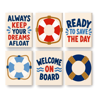 6 Mini Paintings | Reddingsboeien Set
