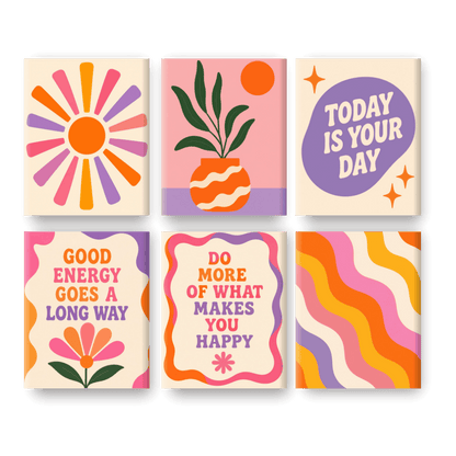 6 Mini Paintings | Good Energy Set