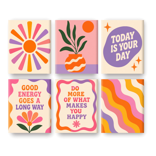 6 Mini Paintings | Good Energy Set
