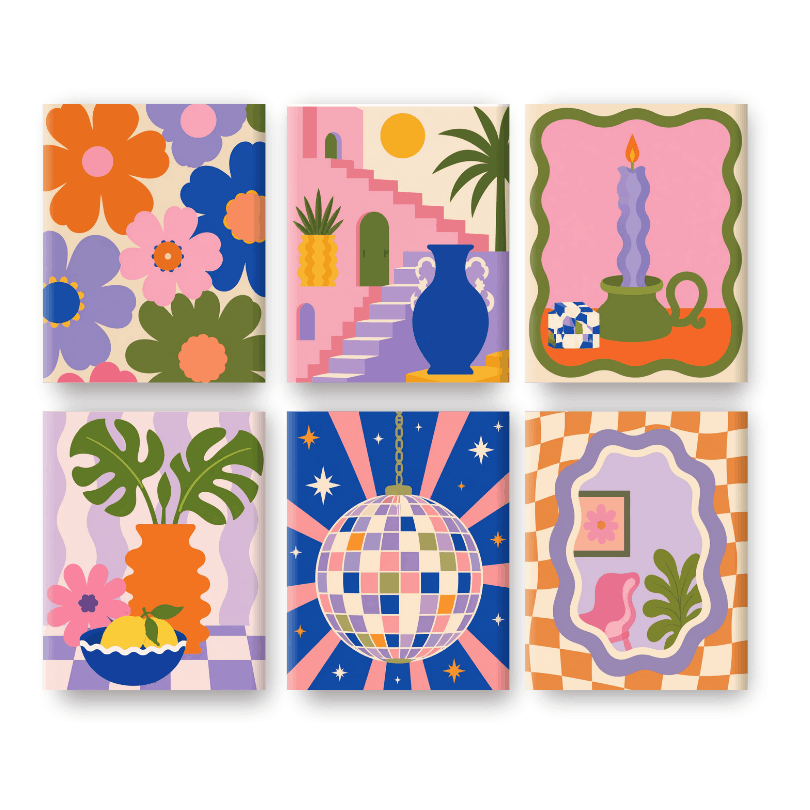 6 Mini Paintings | Disco Dromen Set