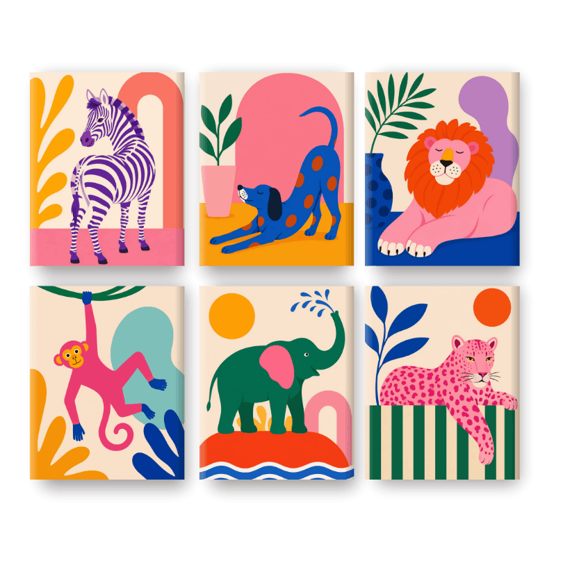 6 Mini Paintings | Wild & Gedurfd Set