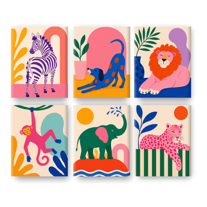 6 Mini Paintings | Wild & Gedurfd Set