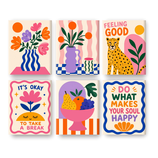 6 Mini Paintings | Goed Gevoel Set