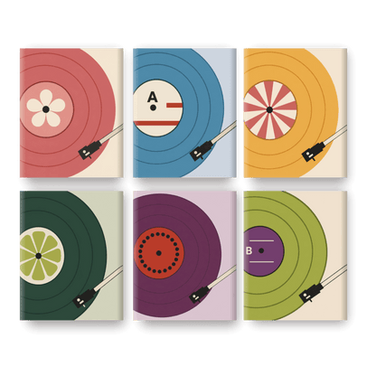 6 Mini Paintings | Mini Vinyl Records Set