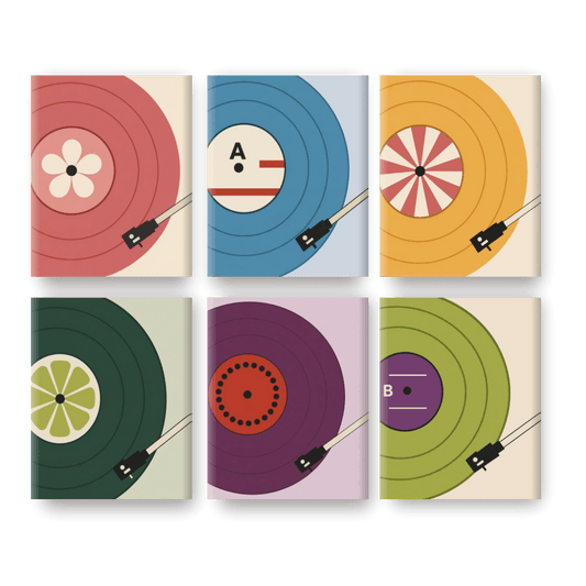 6 Mini Paintings | Mini Vinyl Records Set