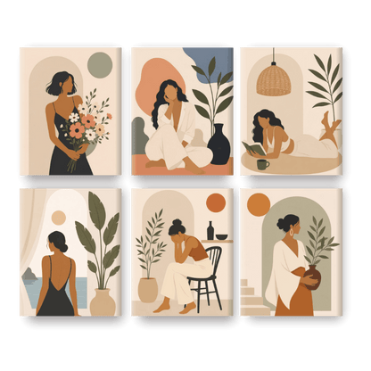 6 Mini Paintings | Slow Life Set