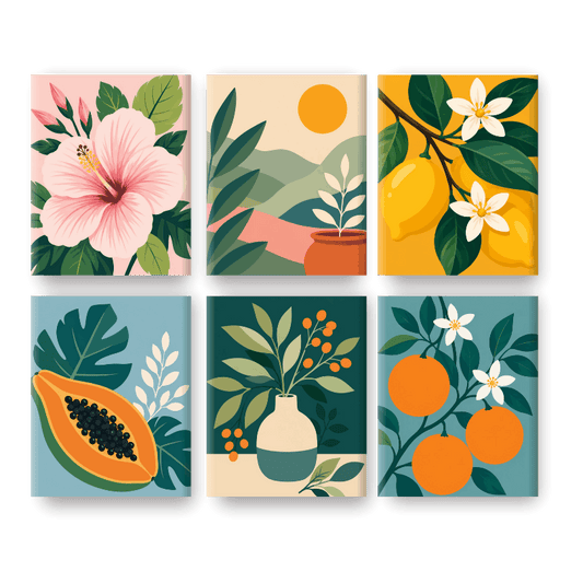 6 Mini Paintings | Verse Botanicals Set