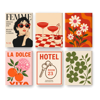 6 Mini Paintings | Joie de Vivre Set