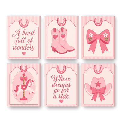 6 Mini Paintings | Cowgirl Set