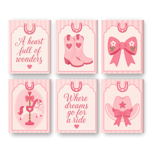6 Mini Paintings | Cowgirl Set