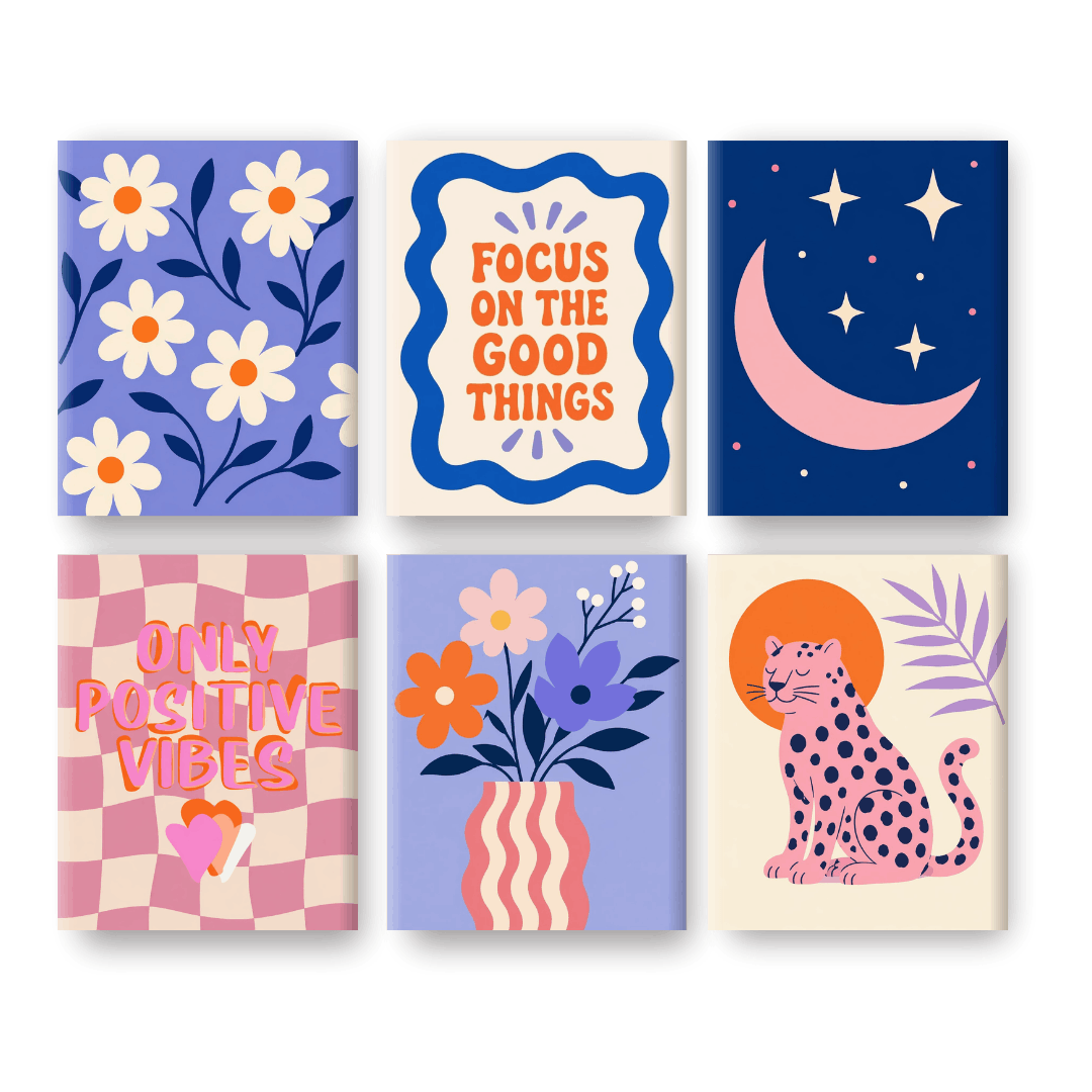 6 Mini Paintings | Positieve Vibes Set- Schilderen op nummers