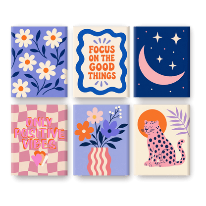 6 Mini Paintings | Positieve Vibes Set- Schilderen op nummers