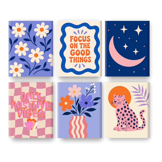 6 Mini Paintings | Positieve Vibes Set- Schilderen op nummers