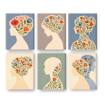 6 Mini Paintings | Bloemen Mind Set- Schilderen op nummers