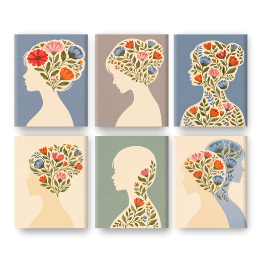 6 Mini Paintings | Bloemen Mind Set- Schilderen op nummers