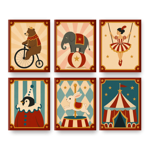 6 Mini Paintings | Circus Set