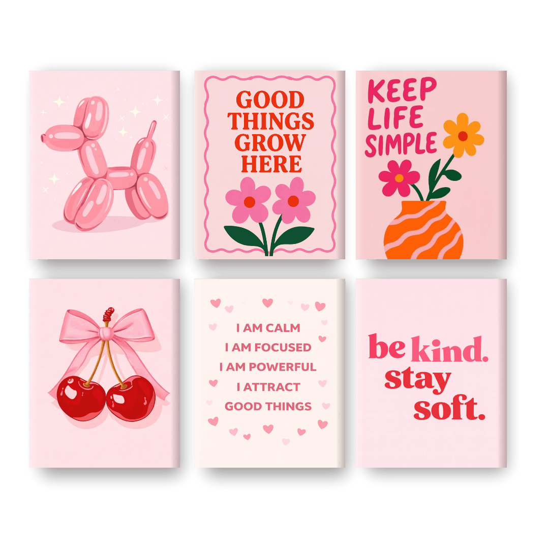 6 Mini Paintings | Roze Palette Set