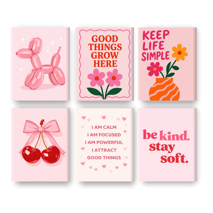 6 Mini Paintings | Roze Palette Set