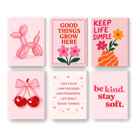 6 Mini Paintings | Roze Palette Set