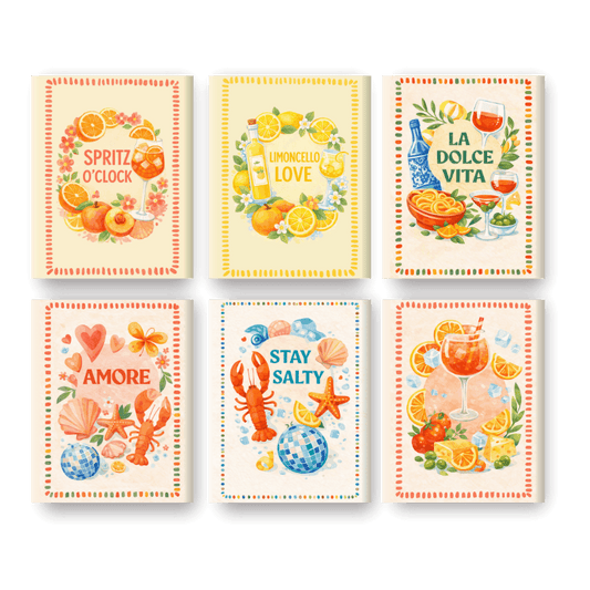 6 Mini Paintings | Limoncello & Aperol Set