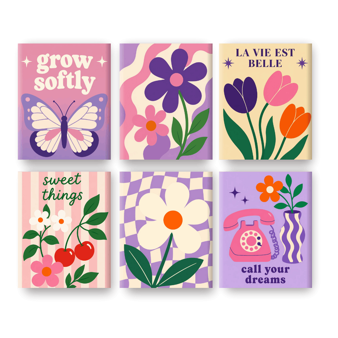 6 Mini Paintings | Bloeiende Dromen Set- Schilderen op nummers