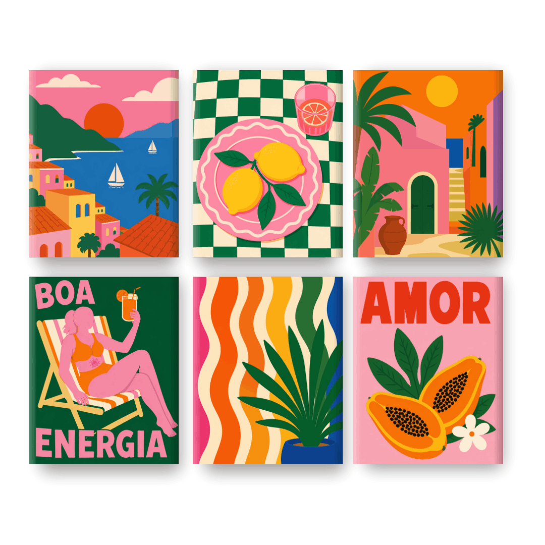 6 Mini Paintings | Riviera Dromen Set