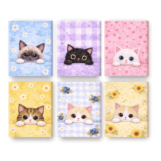 6 Mini Paintings | Nieuwsgierige Katjes Set- Schilderen op nummers