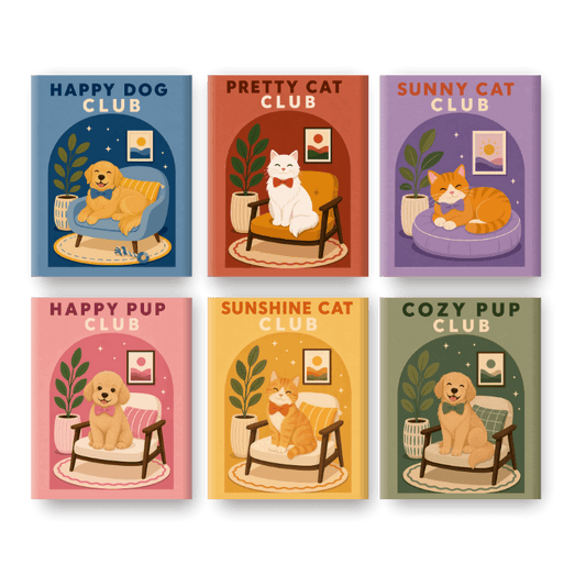 6 Mini Paintings | Honden & Katten Club Set