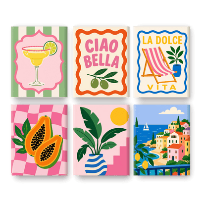 6 Mini Paintings | La Dolce Vita Momenten Set- Schilderen op nummers