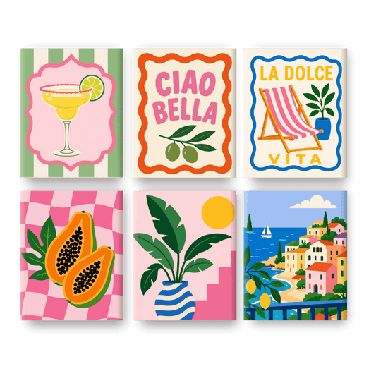 6 Mini Paintings | La Dolce Vita Momenten Set- Schilderen op nummers