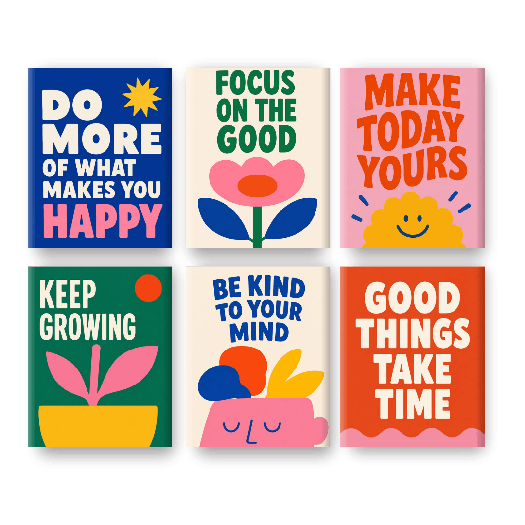 6 Mini Paintings | Positieve Quotes Set - Schilder Op Nummers